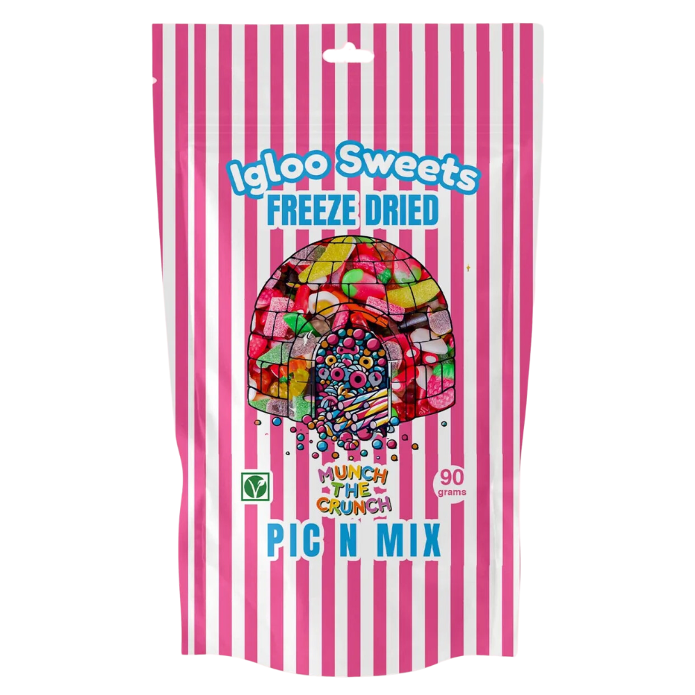 Igloo Pink Pic n Mix Freeze Dried Sweets Pouch 90g